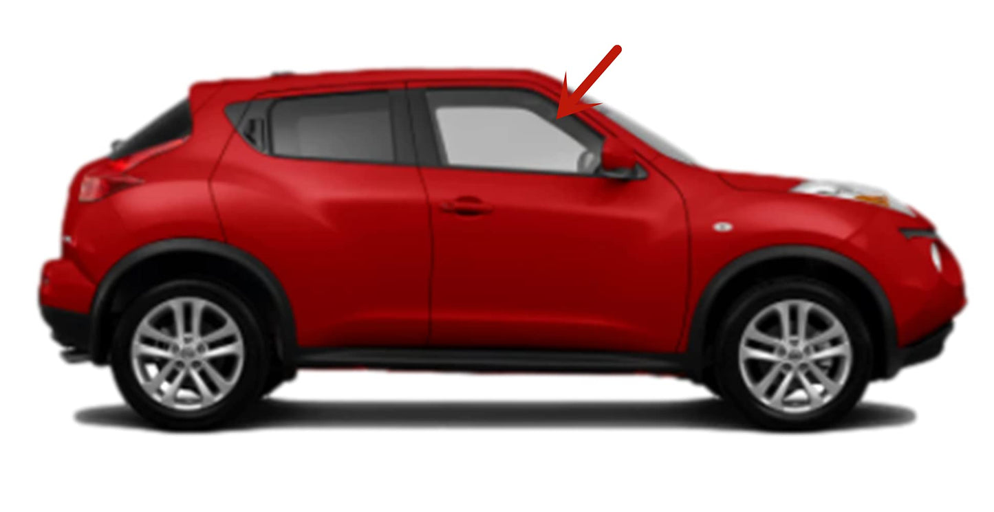 Passenger Right Side Front Door Window Door Glass Compatible with Nissan Juke 2011-2017 Models