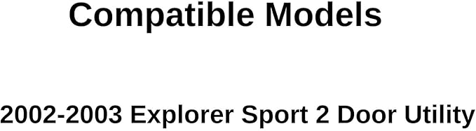 Heated With Wiper Hole Style Back Tailgate Window Back Glass Compatible with Ford Explorer Sport 2002-2003 2 Door Models