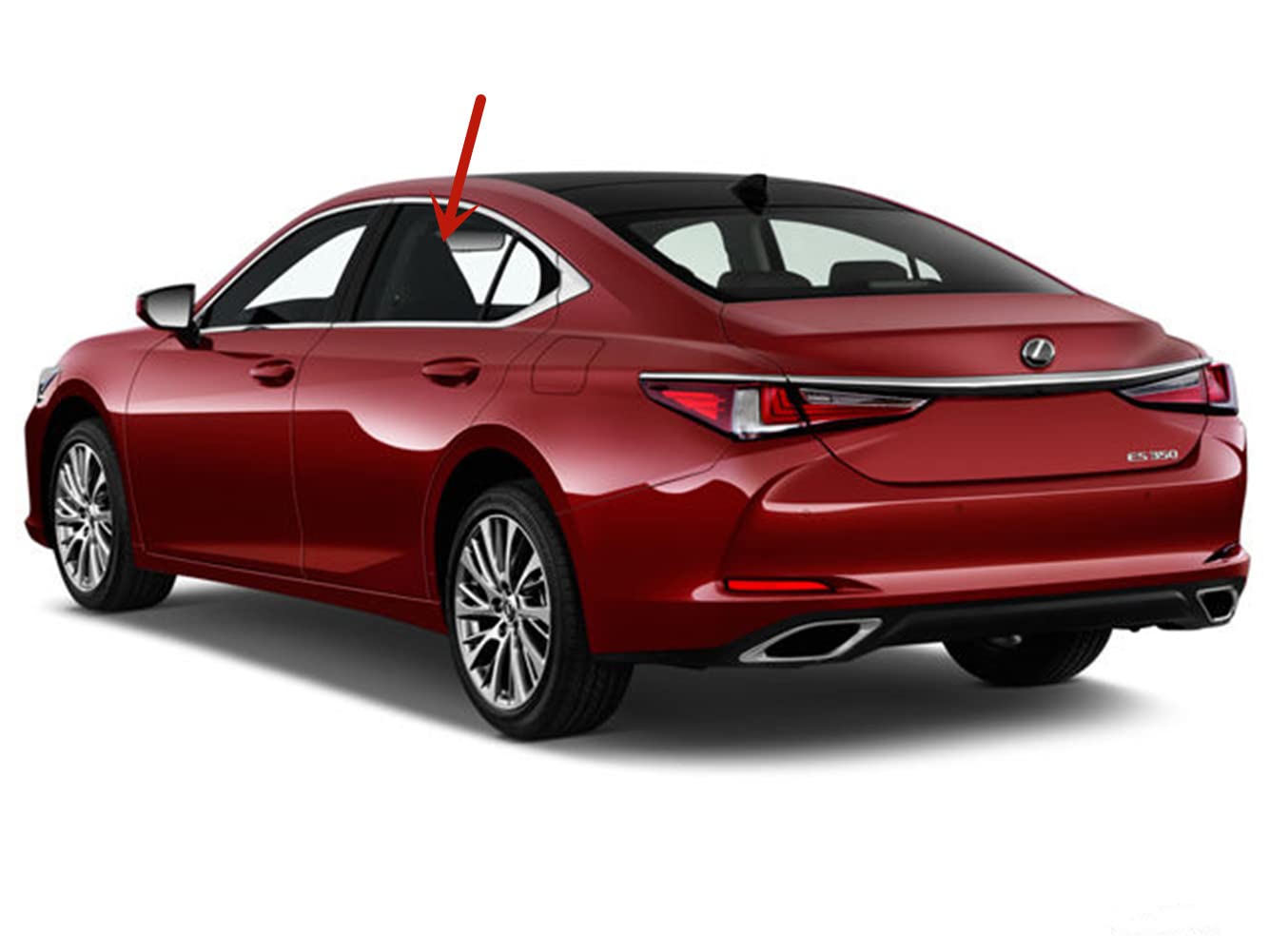 Tempered Passenger Right Side Rear Door Window Door Glass Compatible with Lexus ES250 ES300h ES350 4 Door Sedan 2019-2025 Models