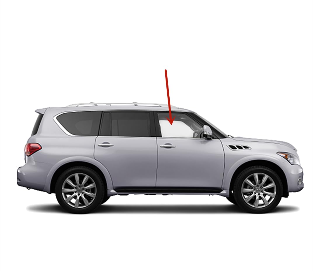 Laminated Passenger Right Side Front Door Window Door Glass Compatible with Infiniti QX56 QX80 2011-2024 / Nissan Armada 2017-2024 Models