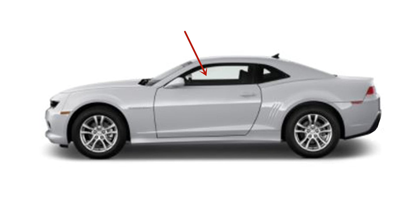 Driver Left Side Door Window Door Glass Compatible with Chevrolet Camaro 2 Door Coupe 2010-2015 Models