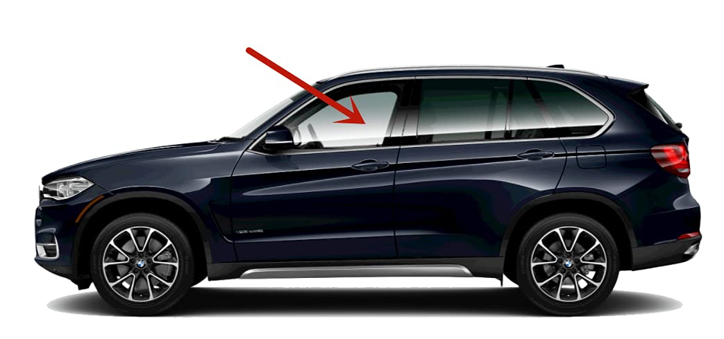 Driver Left Side Front Door Window Door Glass Compatible with BMW X5 2014-2018 Models