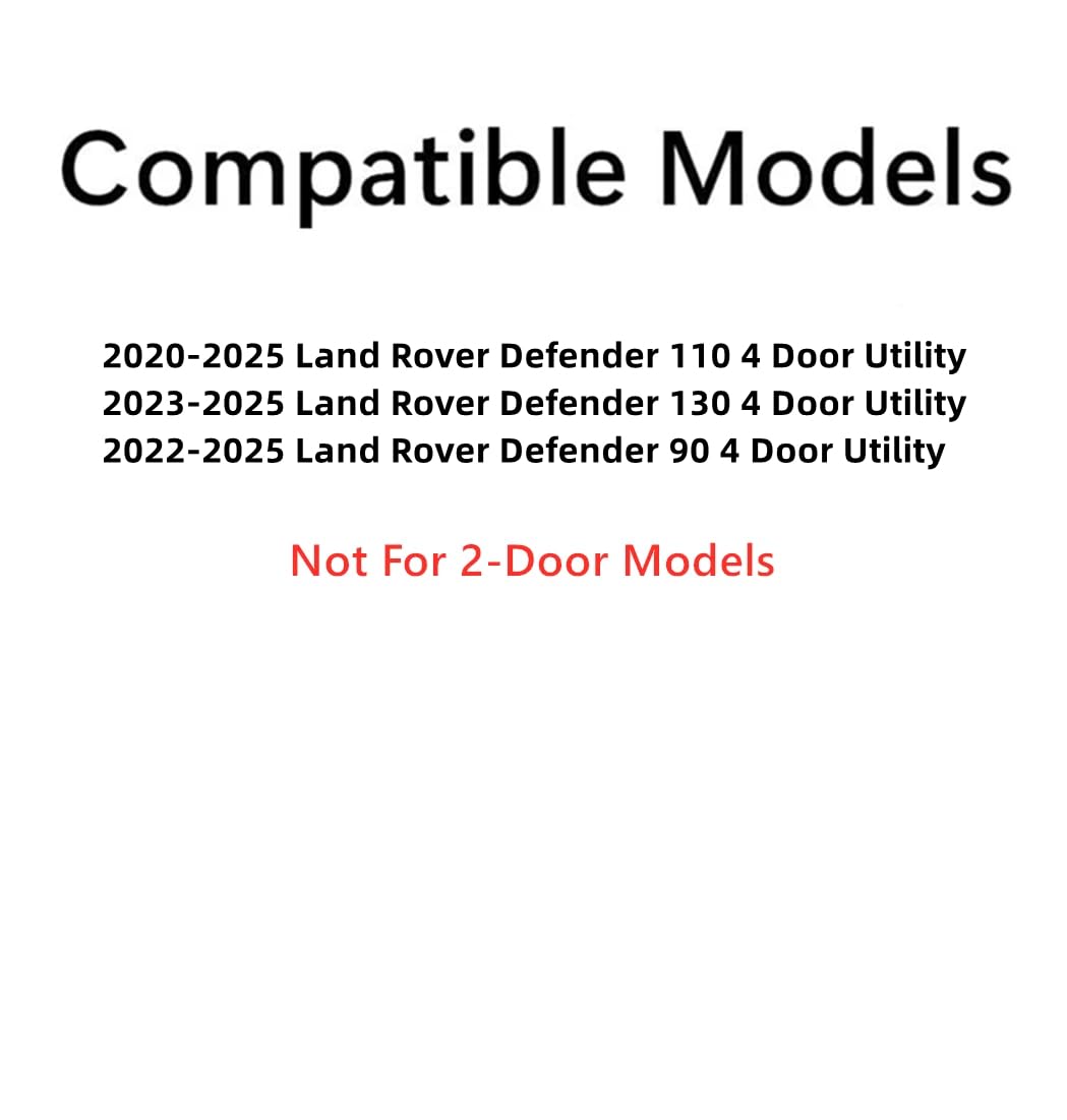 Tempered Driver Left Side Rear Vent Window Vent Glass Compatible with Land Rover Defender 90 / 110 / 130 2020-2025 4-Door Models