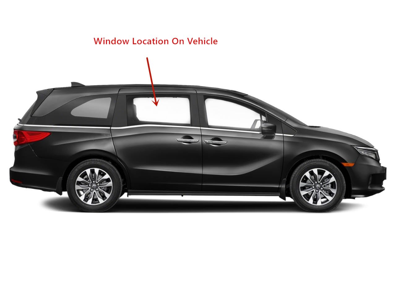 Laminated Passenger Right Side Rear Sliding Cargo Door Window Door Glass Compatible with Honda Odyssey 2018-2025 Models