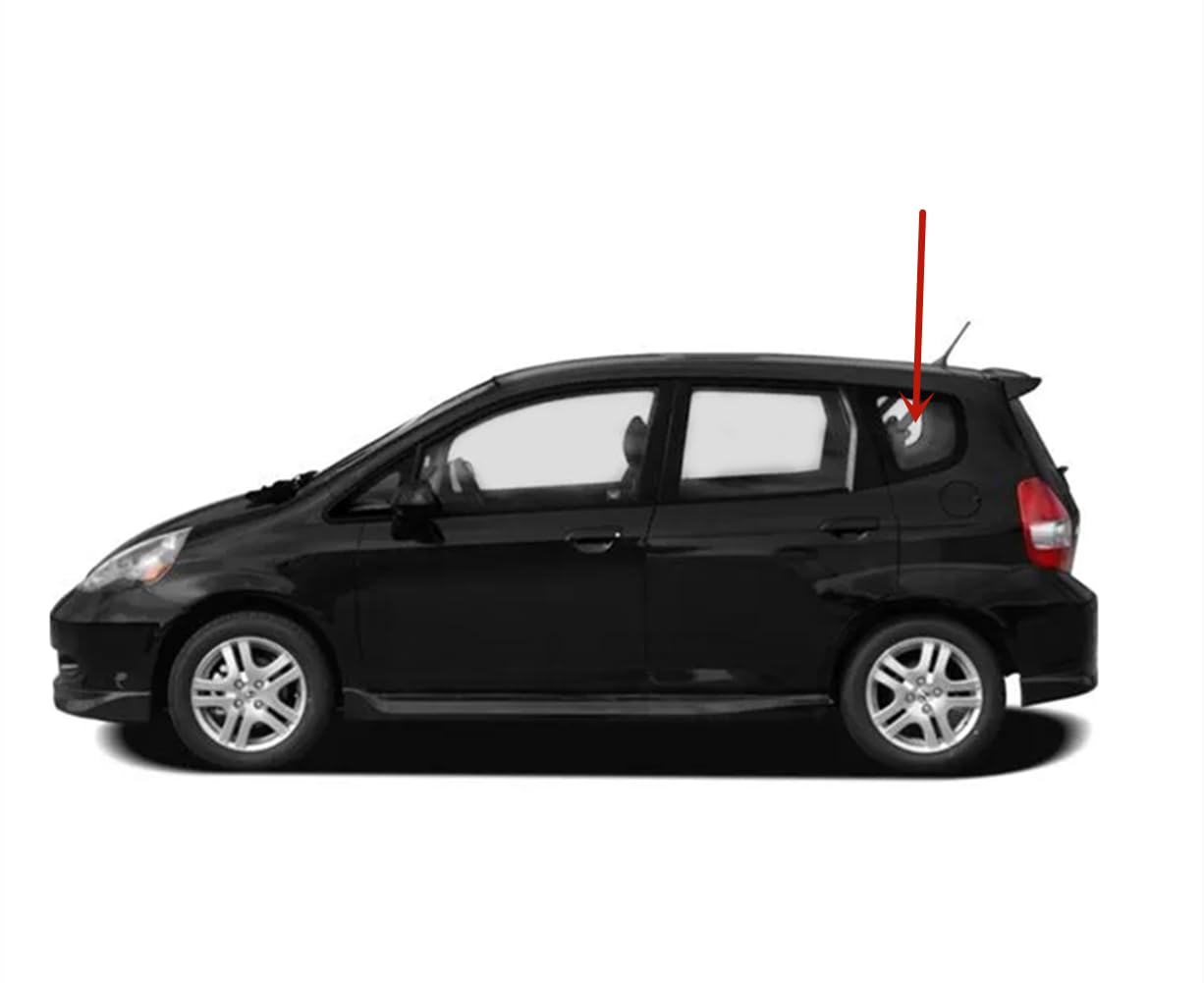 Driver Left Side Rear Quarter Window Quarter Glass Compatible with Honda Fit 2006-2008 Models