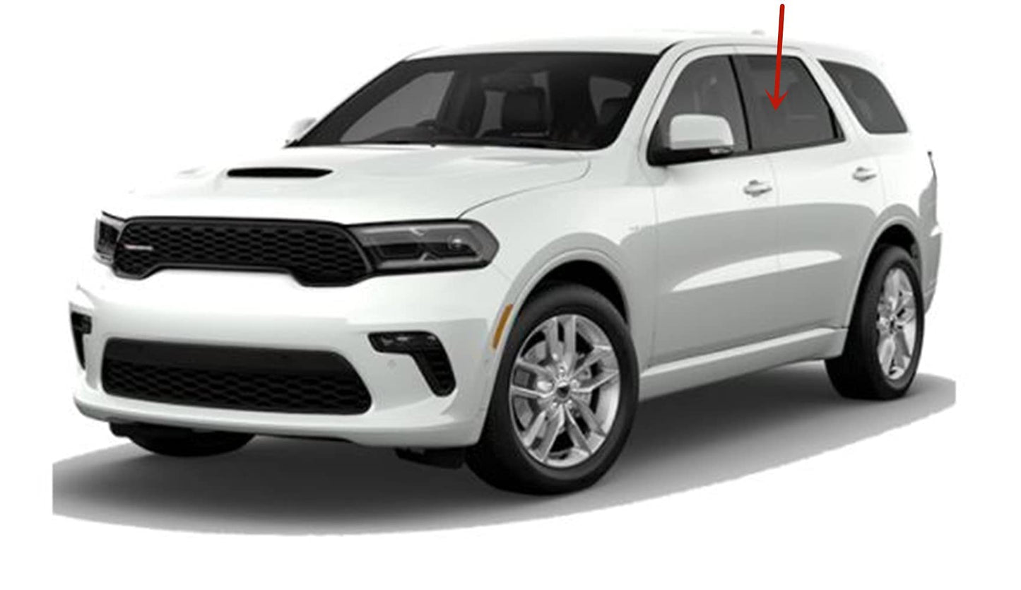 Driver Left Side Rear Door Window Door Glass Compatible with Dodge Durango 2011-2025 Models