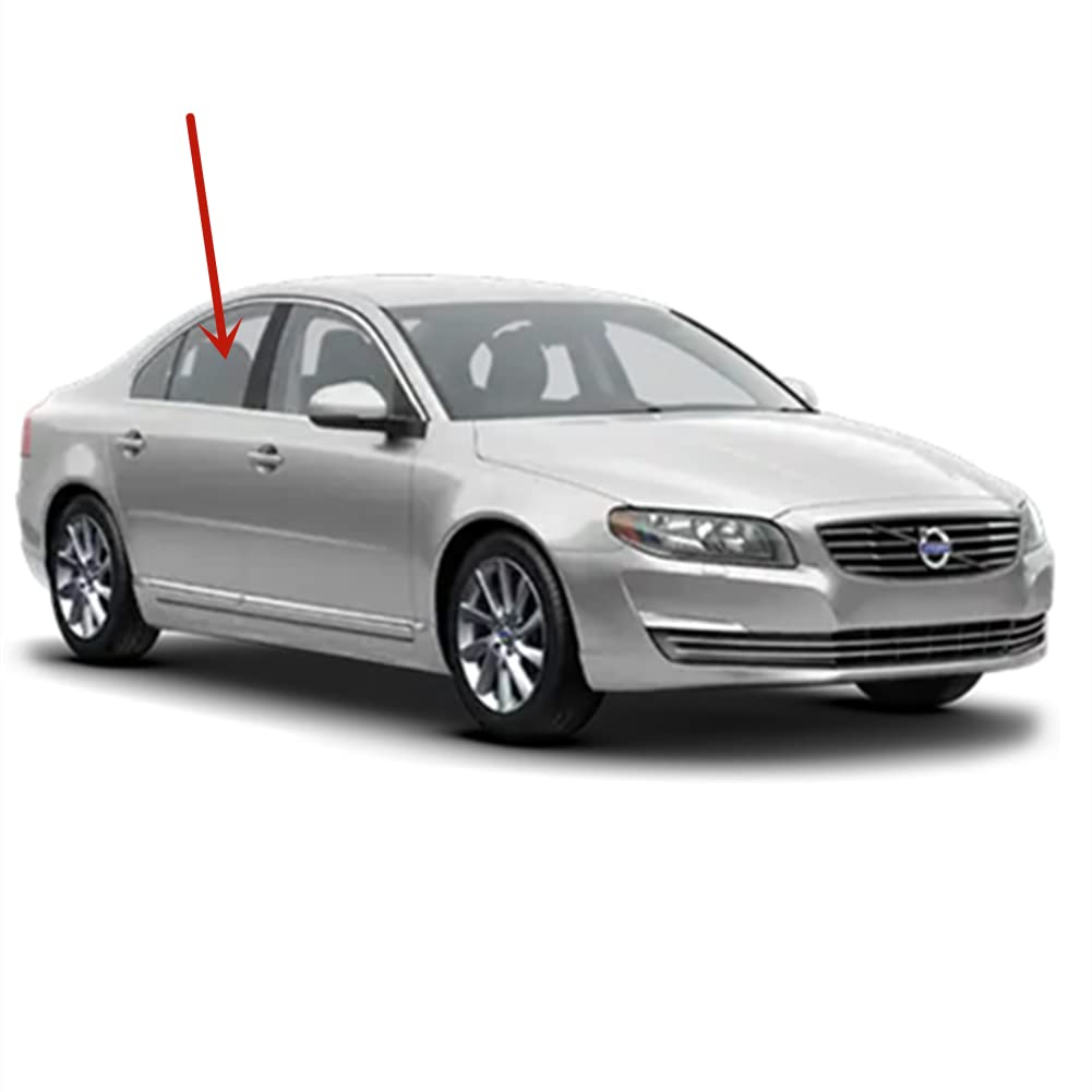 Passenger Right Side Rear Door Window Door Glass Compatible with Volvo S80 2007-2016 Models