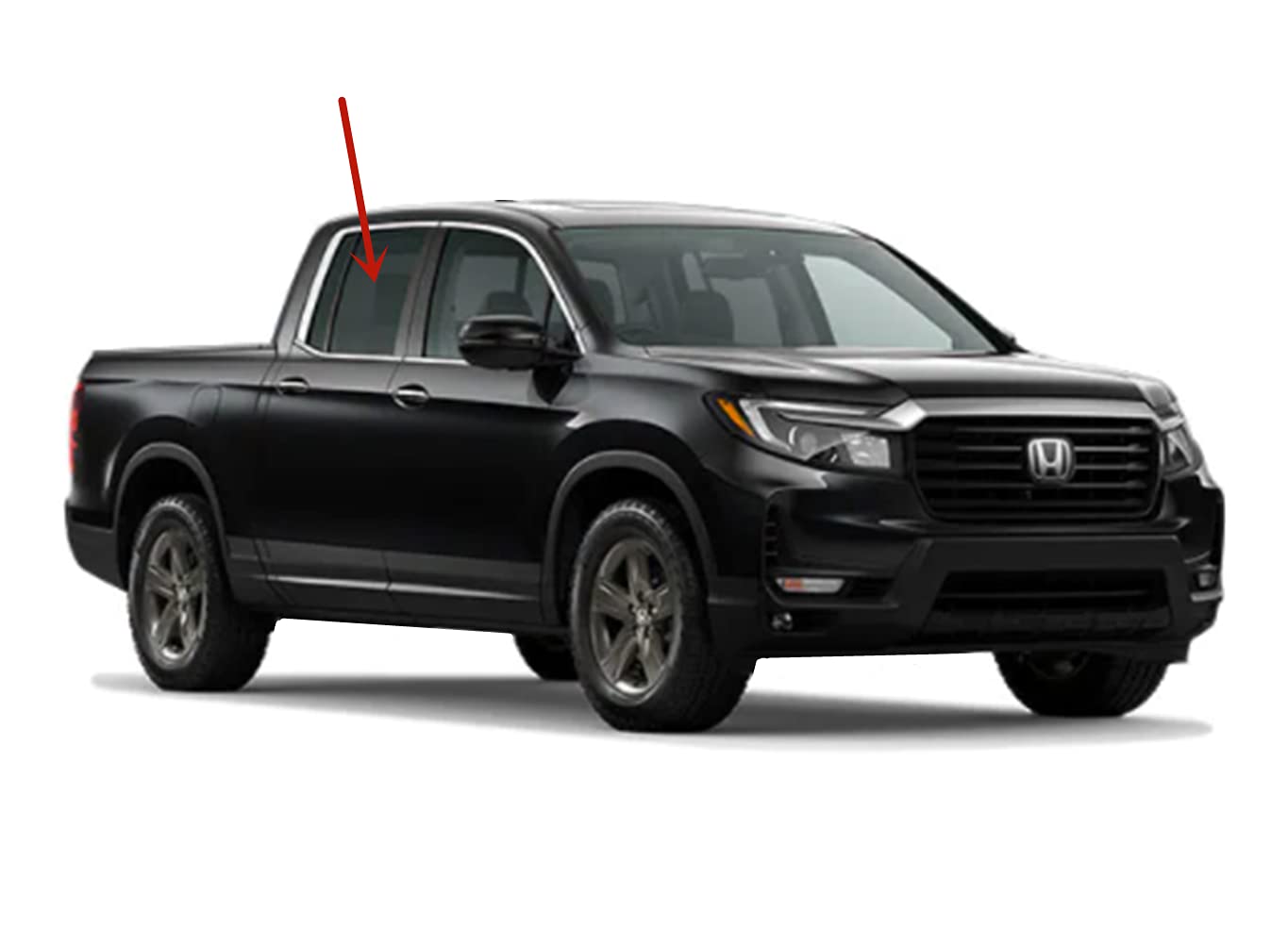 Passenger Right Side Rear Door Window Door Glass Compatible with Honda Ridgeline 2017-2025 Models