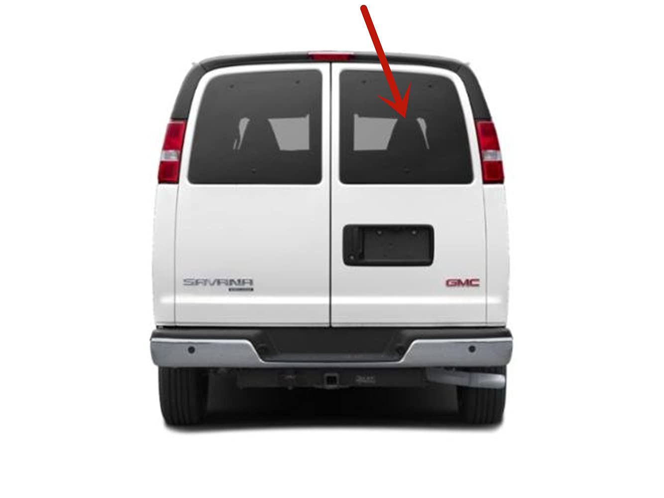 Privacy Movable Back Window Back Glass Passenger Right Side Compatible with GMC Savana/Chevrolet Express Van 1996-2025 Models
