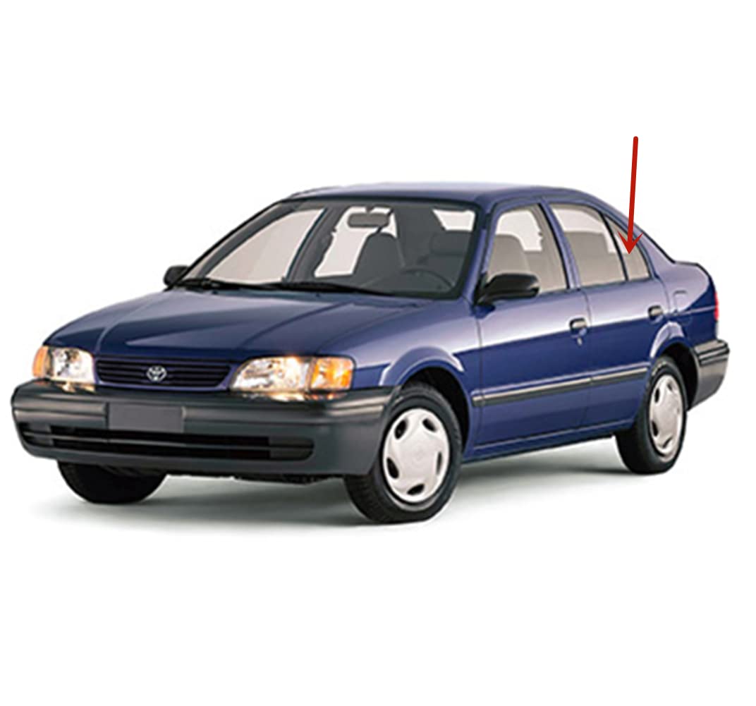 Driver Left Side Rear Vent Window Vent Glass Compatible with Toyota Tercel 4 Door Sedan 1995-1997 Models
