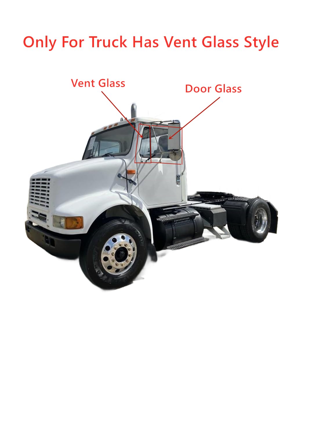Tempered Front Door Window Glass Compatible with International/Navistar 4200 4300 5000 8500 9100 9200 9370 9400 Conco Eagle Paystar Transtar 1971-1999 Models (Fit Both Passenger / Driver Side)