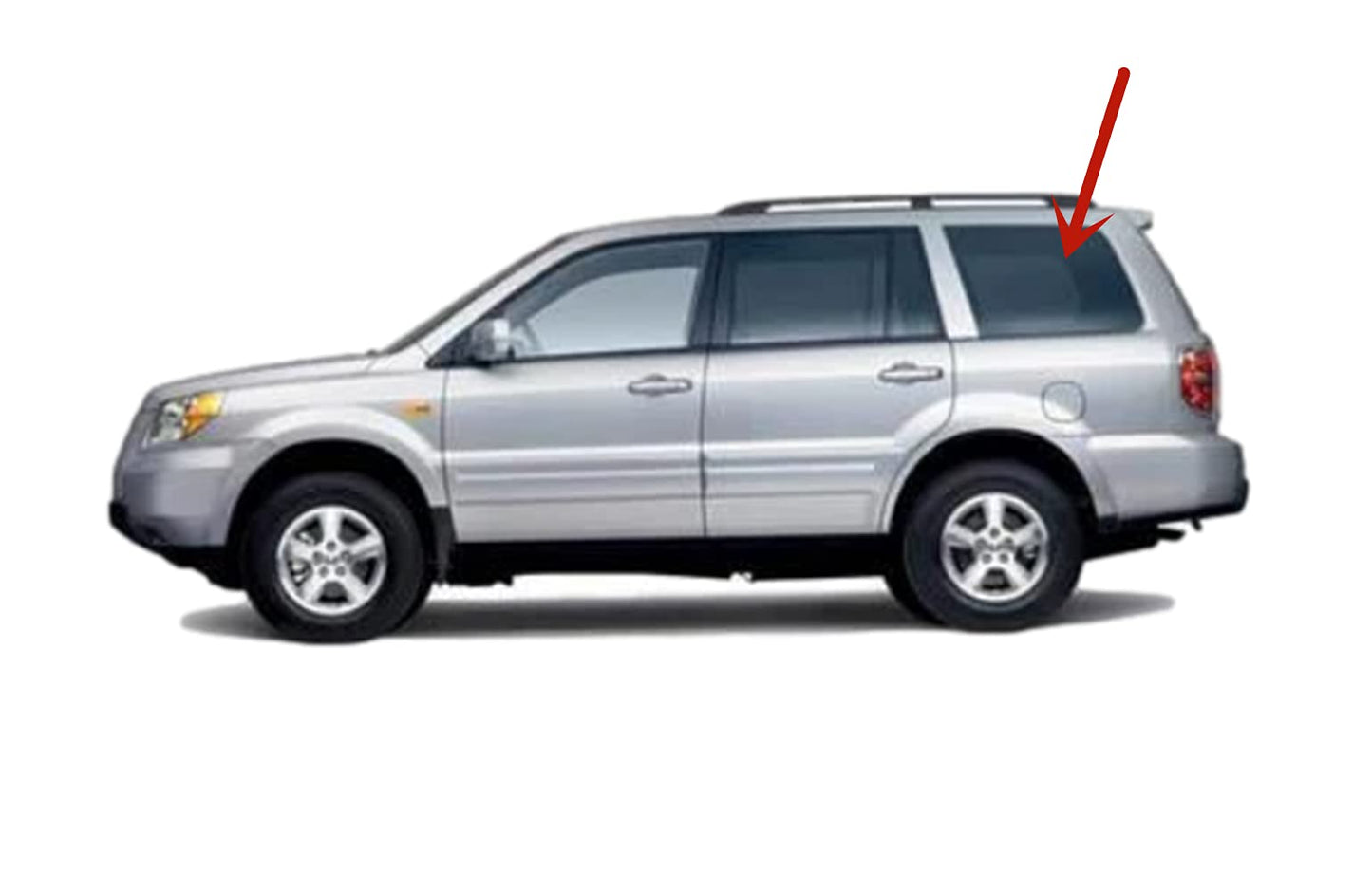 Driver Left Side Quarter Glass Quarter Window Compatible with Honda Pilot 2003-2008 Models