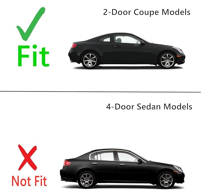 Passenger Right Side Door Window Door Glass Compatible with Infiniti G35 2 Door Coupe 2003-2007 Models