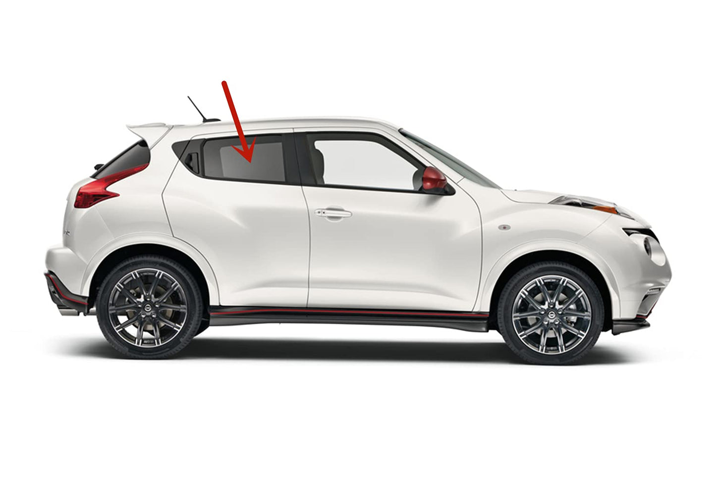 Passenger Right Side Rear Door Window Door Glass Compatible with Nissan Juke 2011-2017 Models