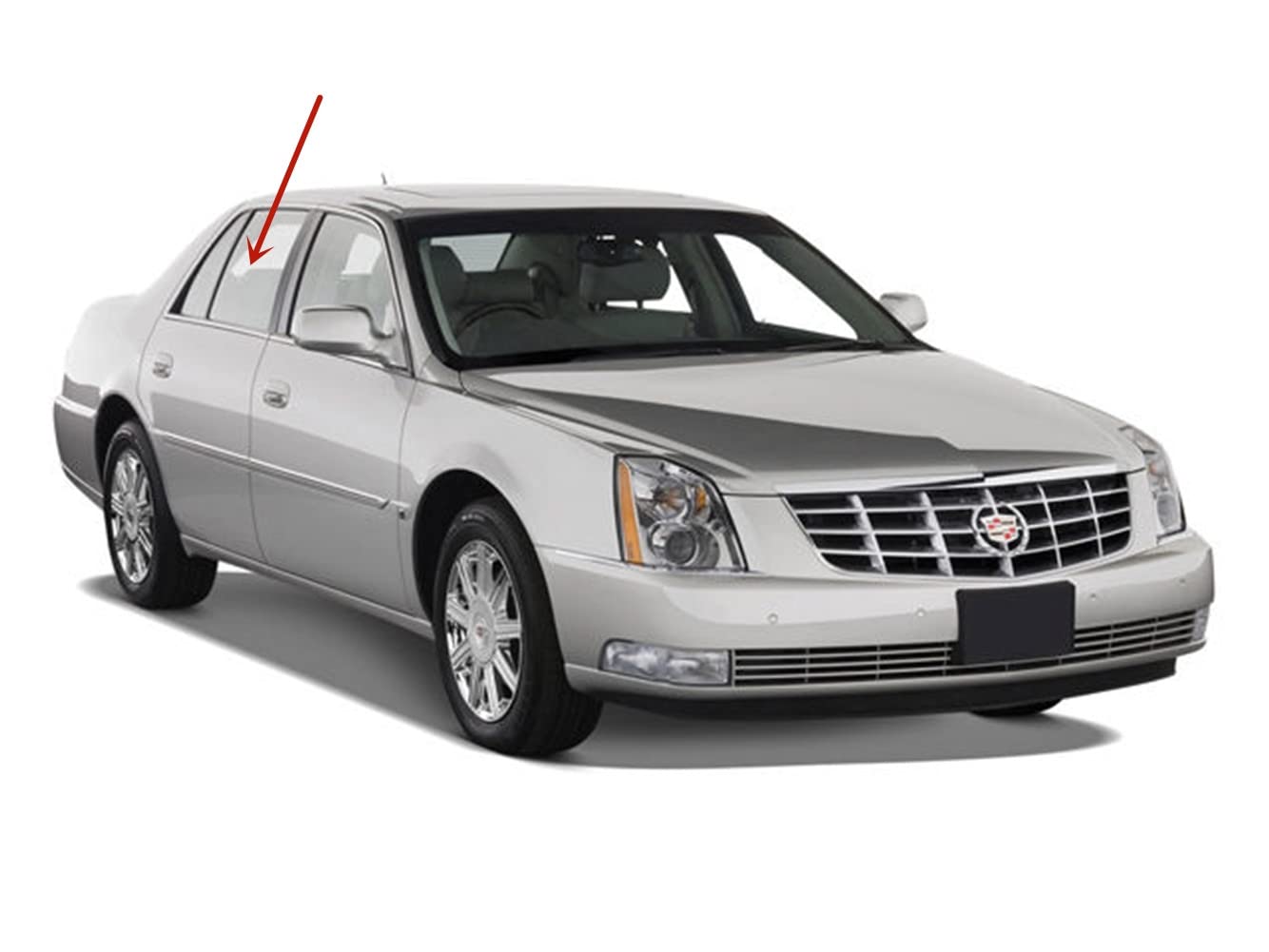 Laminated Passenger Right Side Rear Door Window Door Glass Compatible with Cadillac DTS 2006-2011 Models