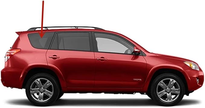 Tempered Passenger Right Side Quarter Window Quarter Glass Compatible with Toyota RAV4 2006-2012 Models