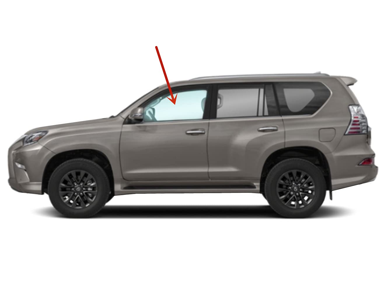 Driver Left Side Front Door Window Door Glass Compatible with Lexus GX460 2010-2023 Models