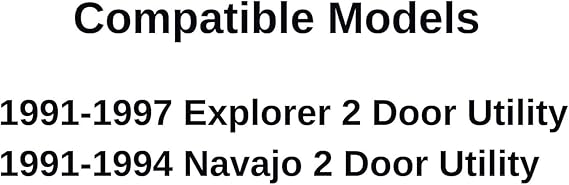 Passenger Right Side Door Window Door Glass Compatible with Ford Explorer 1991-1997 / Mazda Navajo 1991-1994 2 Door Models