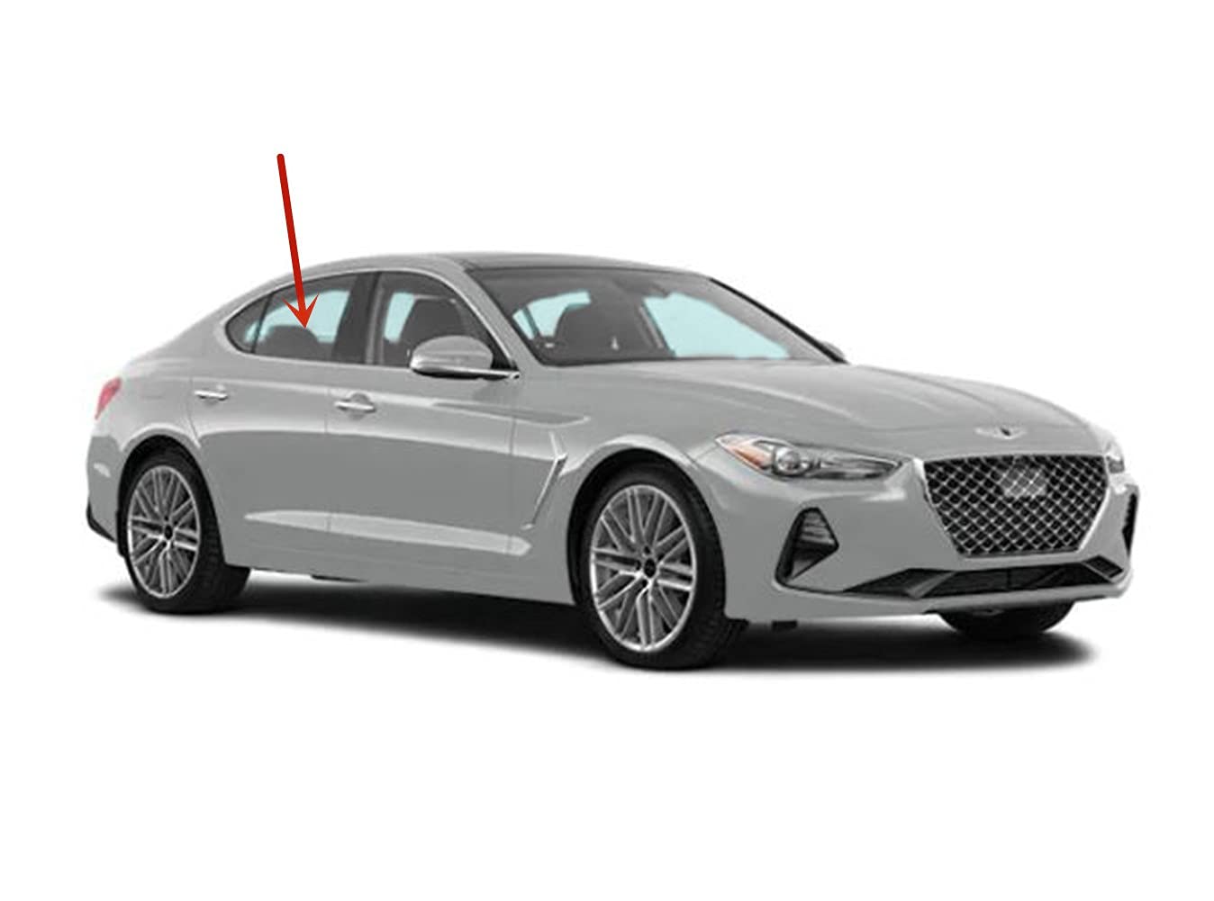 OEM Made Passenger Right Side Rear Door Window Door Glass Compatible with Genesis G70 2019-2025 Models