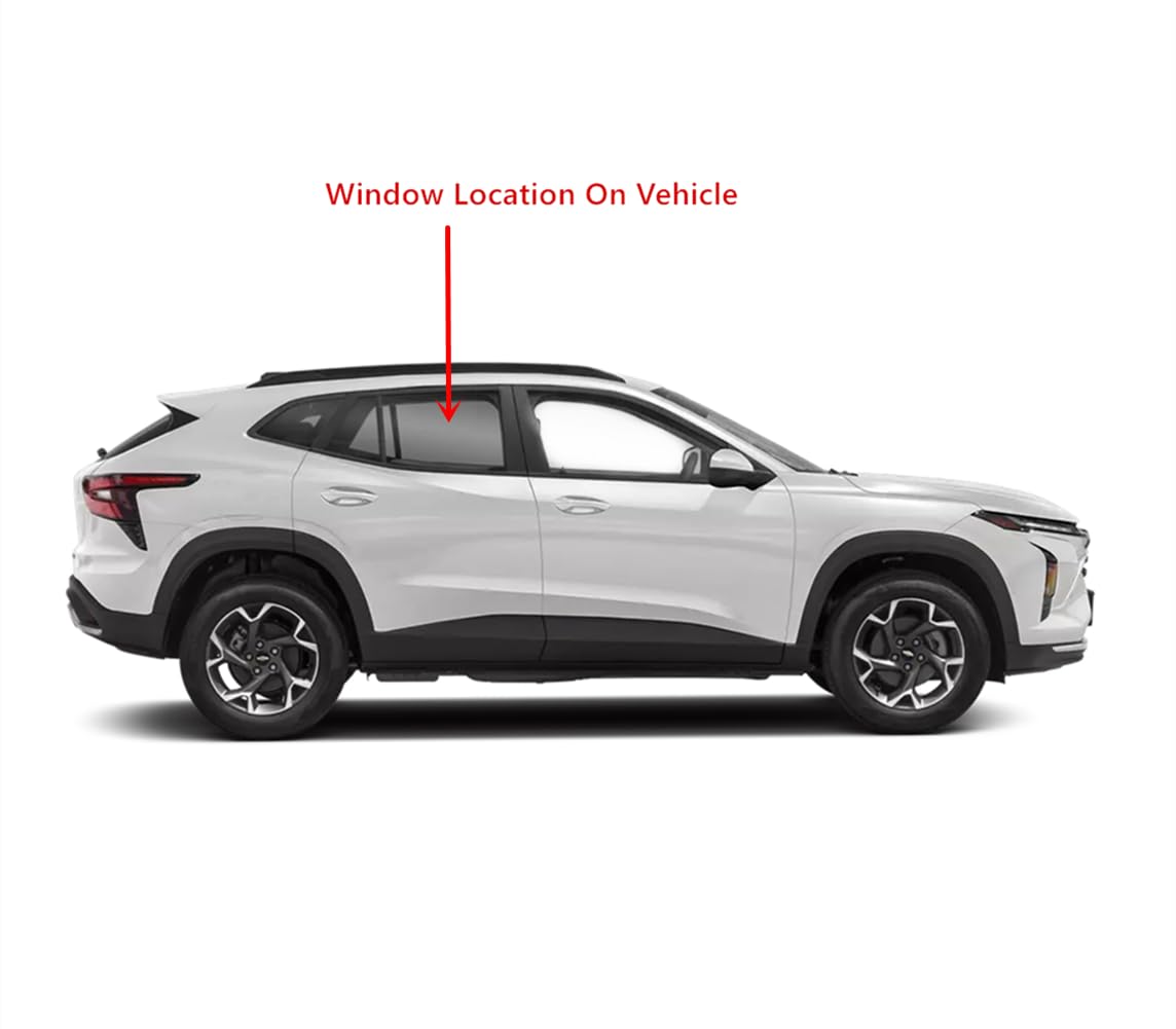 Factory Privacy Tinted Tempered Passenger Right Side Rear Door Window Door Glass Compatible with Chevrolet Trax 2024-2025 Models