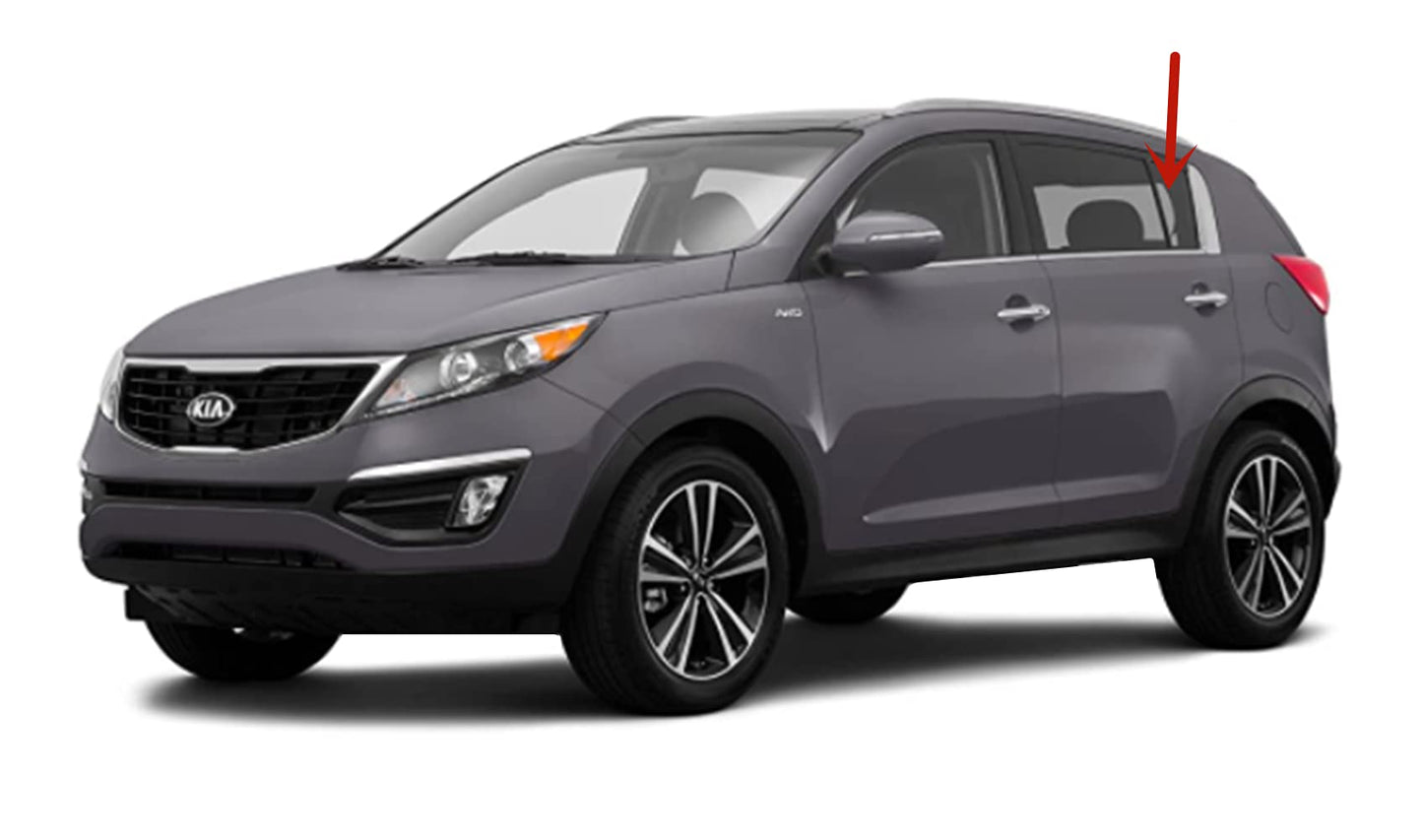 Driver Left Side Rear Vent Window Vent Glass Compatible with Kia Sportage 2011-2016 Models