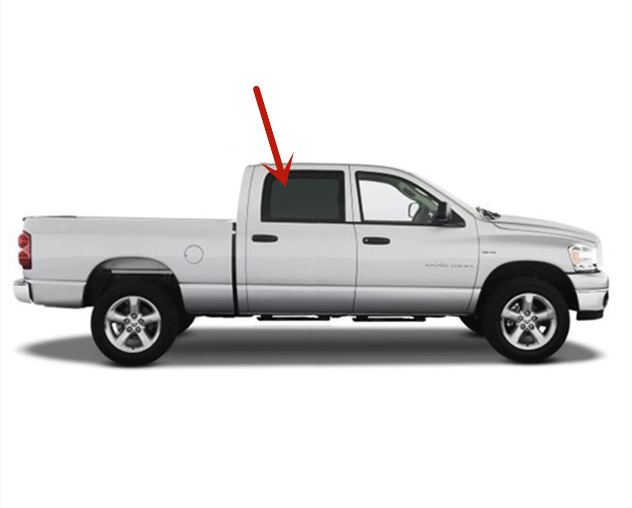 Passenger Right Side Rear Door Window Glass Compatible with Dodge Ram 1500 2009-2018 & 1500Classic 2019-2024 & 2500 3500 2010-2025 & 3500Cab/Chs 4500 5500 2011-2025 4-Door Crew/Extended Crew Pickups