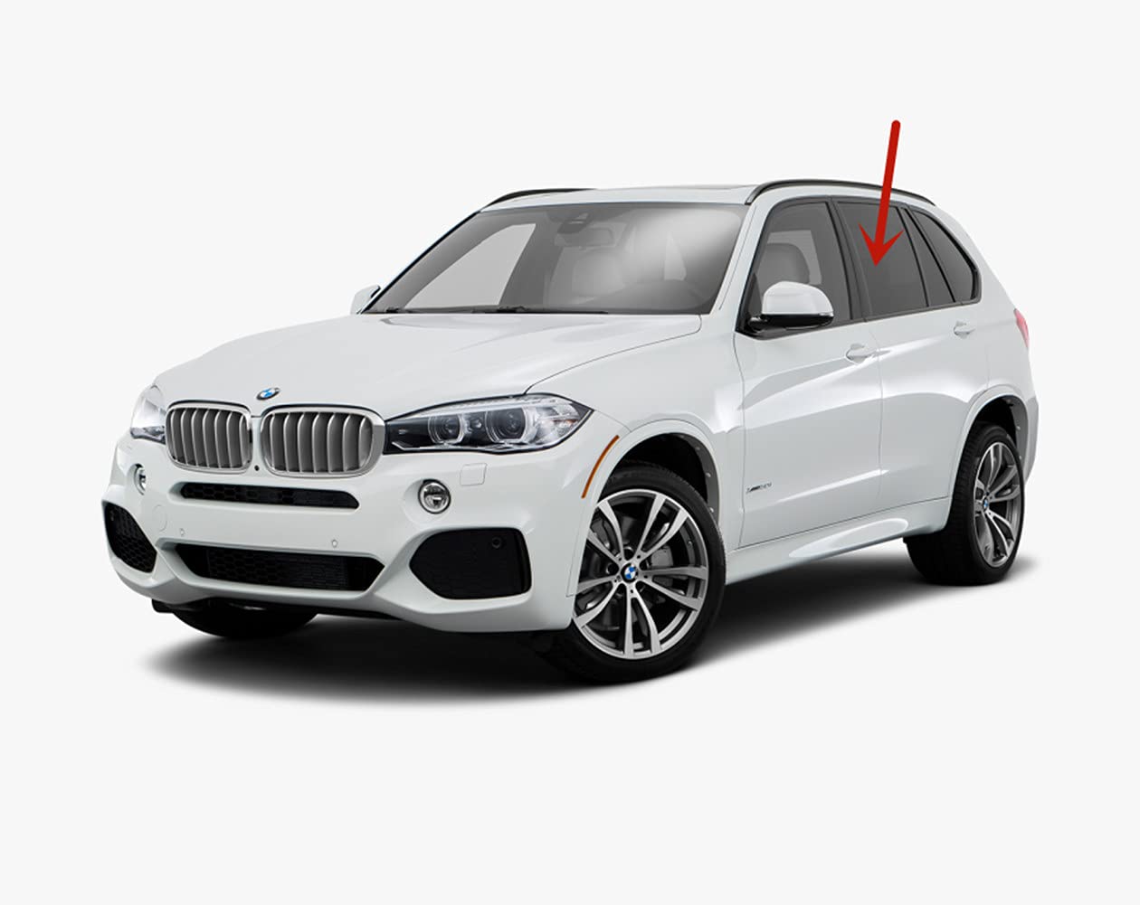 Driver Left Side Rear Door Window Door Glass Compatible with BMW X5 2019-2025 Models