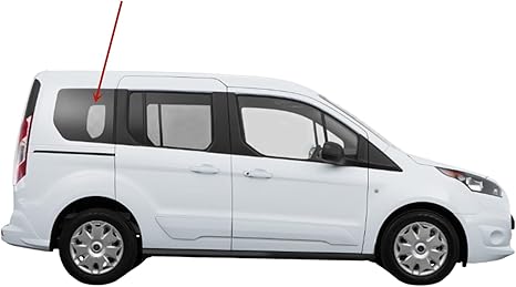 Passenger Right Side Quarter Window Quarter Glass Compatible with Ford Transit Connect 2014-2023 Short Wheel Base Models