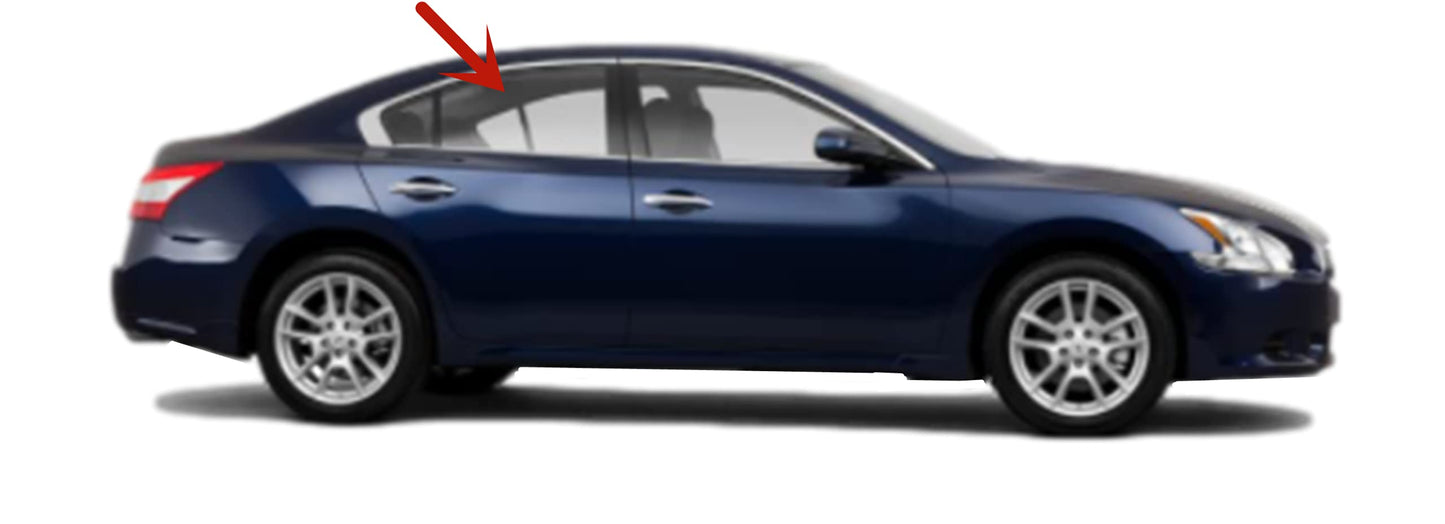 Passenger Right Side Rear Door Window Door Glass Compatible with Nissan Maxima 2009-2015 Models