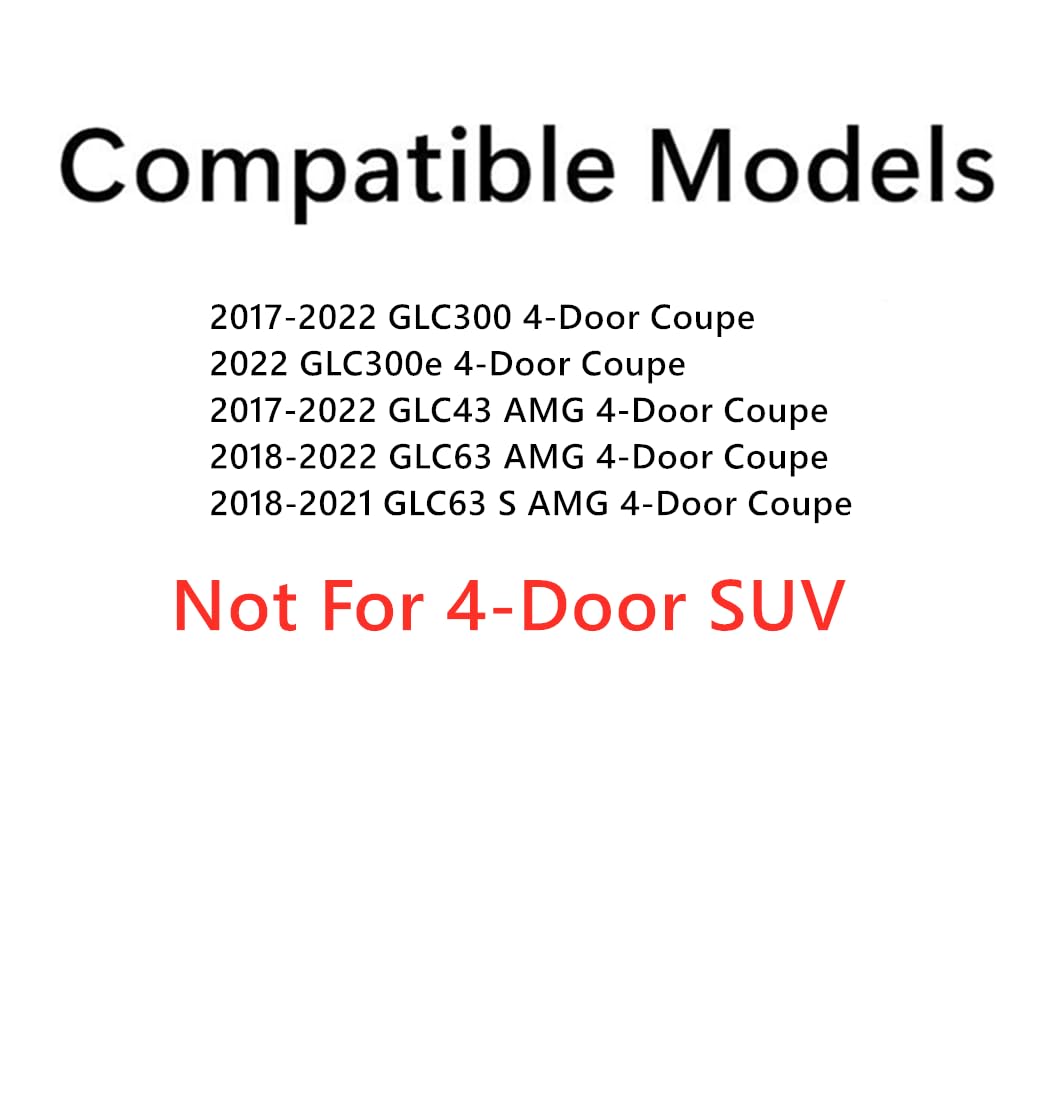 Tempered Driver Left Side Front Door Window Glass Compatible with Mercedes Benz GLC300 / GLC300e / GLC43 AMG / GLC63 AMG / GLC63 S AMG 4-Door Coupe 2017-2022 Models