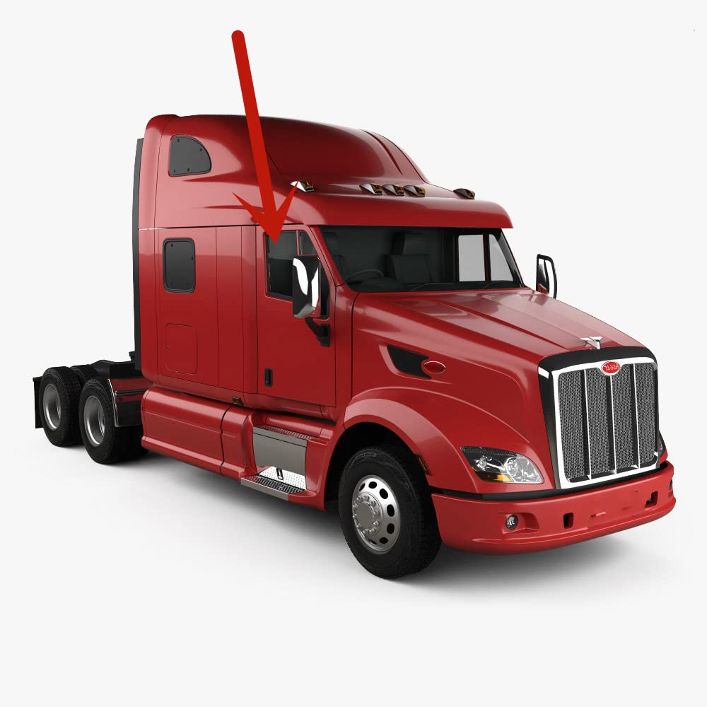 Passenger Right Side Front Door Window Door Glass Compatible with Kenworth T2000 / T700 1997-2012 Models