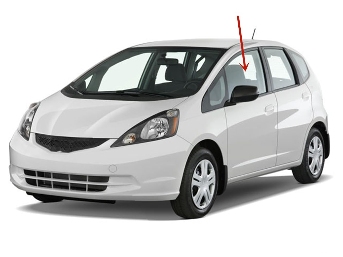 Driver Left Side Front Door Window Door Glass Compatible with Honda Fit 2009-2014 Models