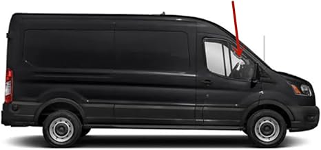 Passenger Right Side Front Vent Window Vent Glass Compatible with Ford Transit 110.2" High-Roof 100.8" Mid-Roof Van 2015-2025 Models (Not for Transit Connect or Low-Roof Transit)