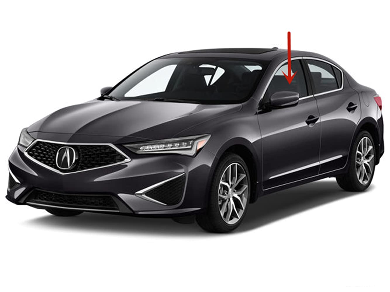 Driver Left Side Front Door Window Door Glass Compatible with Acura ILX 2016-2022 Models