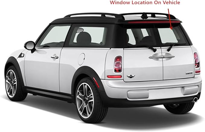 Back Window Back Glass Passenger Right Side Compatible with Mini Cooper Clubman 2 Door Hatchback 2008-2014 Models