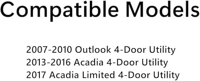 Passenger Right Side Quarter Window Quarter Glass Compatible with GMC Acadia 2013-2016 / Arcadia Limited 2017 / Saturn Outlook 2007-2010 Models