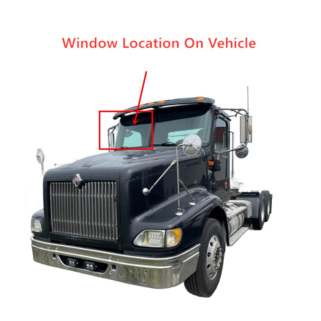 Laminated Passenger Right Side Front Windshield Window Glass Compatible with International Harvester 9100i 9200i 9400i 9900i 9900ix 2000-2006 Models