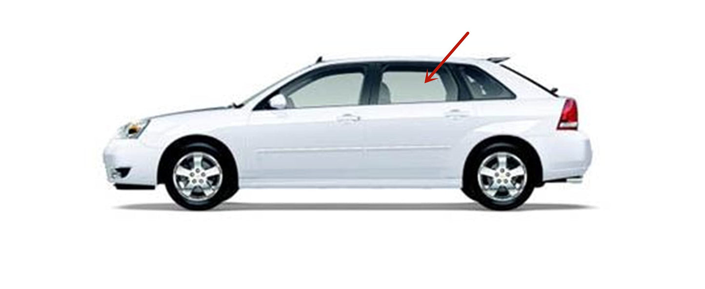 Driver Left Rear Door Window Door Glass Compatible with Chevrolet Malibu Maxx 4 Door Hatchback 2004-2007 Models