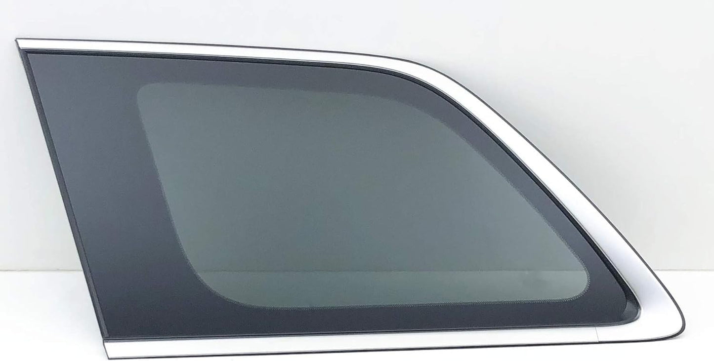 Tempered Chrome Molding Style Driver Left Side Rear Quarter Window Quarter Glass Compatible with Jeep Grand Cherokee 2014-2021 Grand Cherokee WK 2021-2022 Models