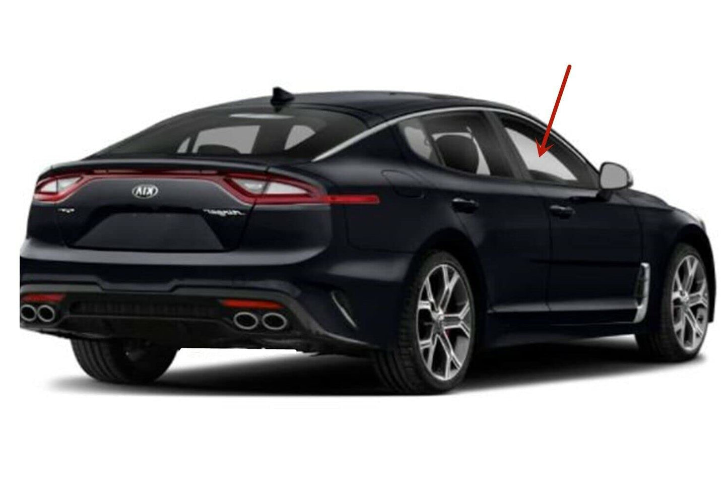 Tempered Passenger Right Side Front Door Window Door Glass Compatible with Kia Stinger 2018-2023 Models