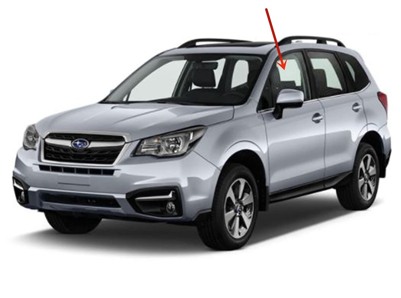 Driver Left Side Front Door Window Door Glass Compatible with Subaru Forester 2014-2018 Models