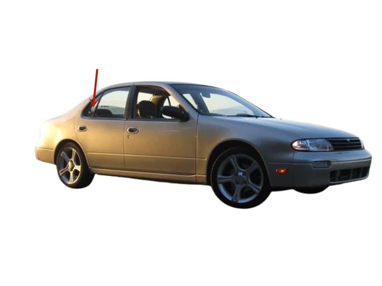 Passenger Right Side Rear Vent Glass Vent Window Compatible with Nissan Altima 4 Door Sedan 1993-1997 Models