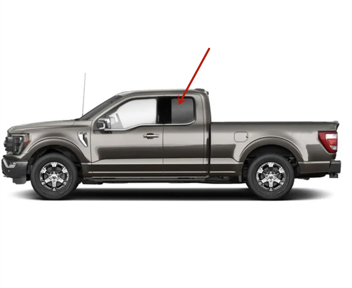 OE Driver Left Side Rear Door Window Door Glass Compatible with F150 2015-2020 2 Door Super Cab Models/Ford F250 F350 F450 F550 2017-2022 Door Super Cab Models