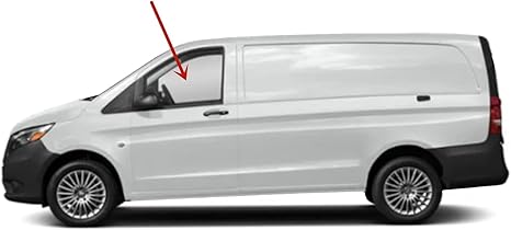 Tempered Driver Left Side Front Door Window Door Glass Compatible with Mercedes Benz Metris 2015-2023 Models
