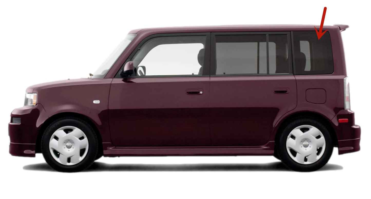 Driver Left Side Rear Quarter Glass Quarter Window W/Antenna Style Compatible with Scion XB 4 Door Hatchback 2004-2007 Models