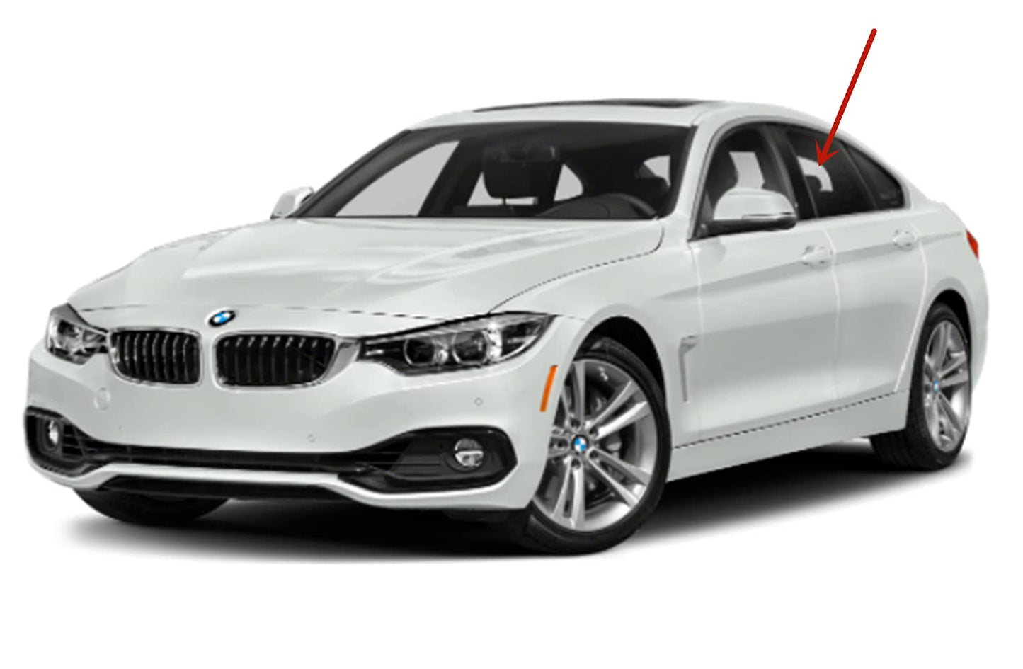 OEM Driver Left Side Rear Door Window Door Glass Compatible with BMW 428i Gran Coupe / 430i Gran Coupe / 435i Gran Coupe / 440i Gran Coupe 2015-2020 Models