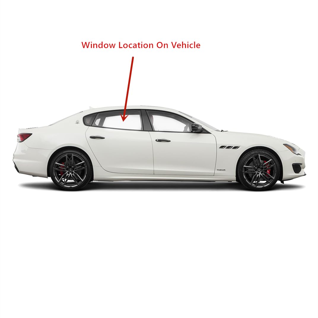 Laminated Passenger Right Side Rear Door Window Door Glass Compatible with Maserati Quattroporte 2014-2024 Models
