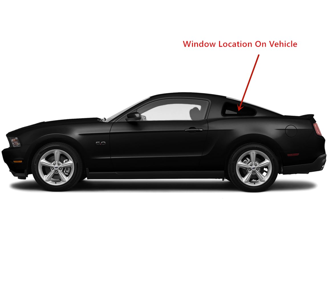 Factory Privacy Tinted Driver Left Side Quarter Window Quarter Glass Compatible with Ford Mustang 2-Door Coupe 2010-2014 Models