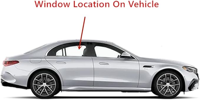 OEM Passenger Right Side Rear Door Window Door Glass Compatible with Mercedes Benz E300 E43AMG 2017-2019 / E350 2020-2022 / E53AMG 2019-2022 4 Door Sedan Models