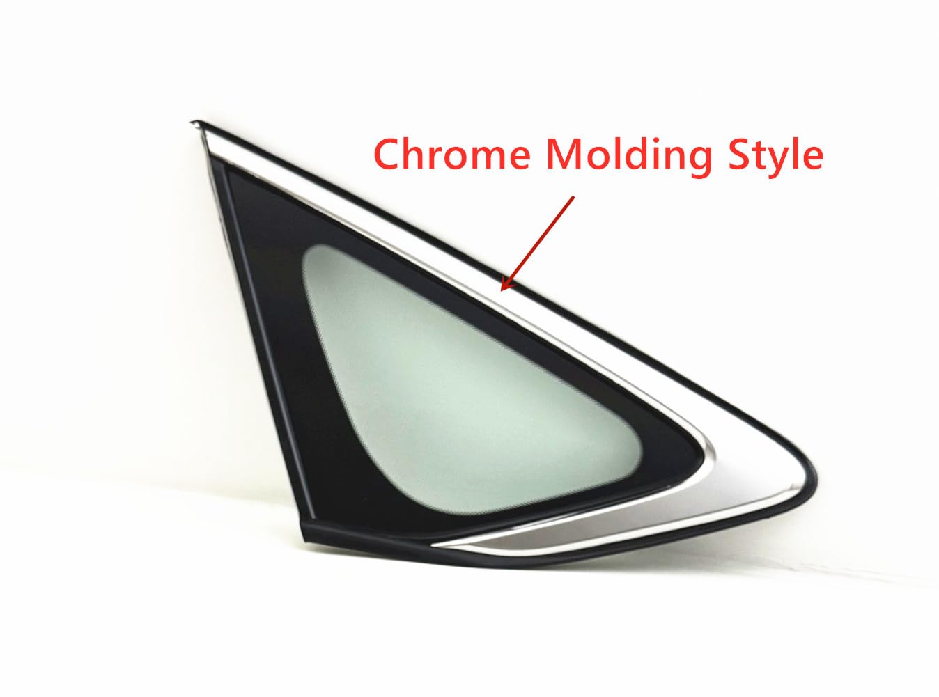 Chrome Molding Style Driver Left Side Quarter Window Quarter Glass Compatible with Honda Accord 2023-2025 Models